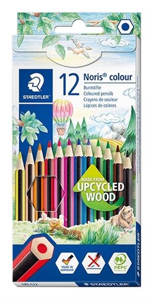 Staedtler Kleurpotlood Noris Upcycled Hout set (12)